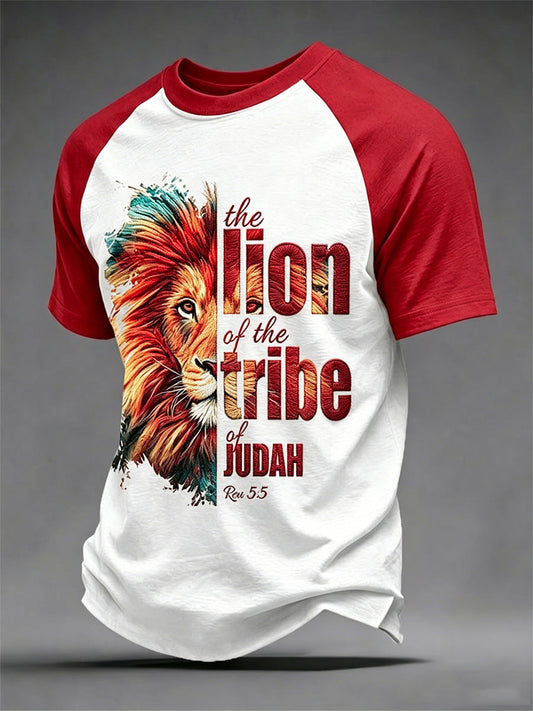 Men's Christian The Lion Of The Tribe Of Judah Print Tee