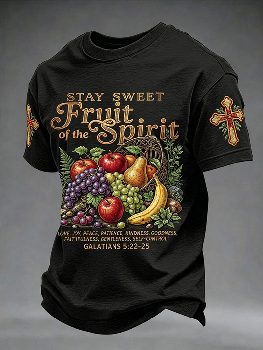 Men's Stay Sweet Fruit Spirit Short Sleeves T-shirt