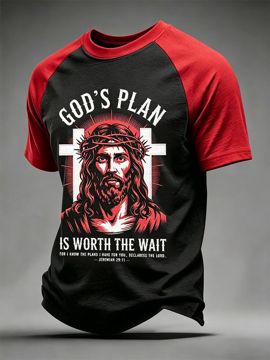 Men's Christian Cross Print Tee