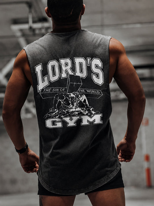 Men's Christian GYM Print Casual Vest Top