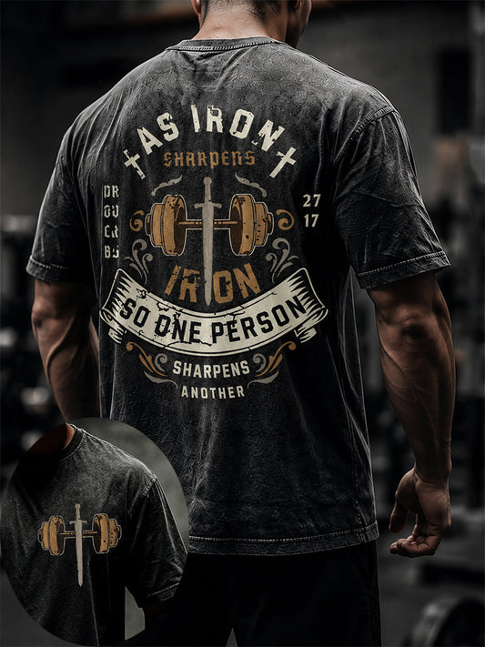 Men's Christian GYM Print Short Sleeves T-shirt