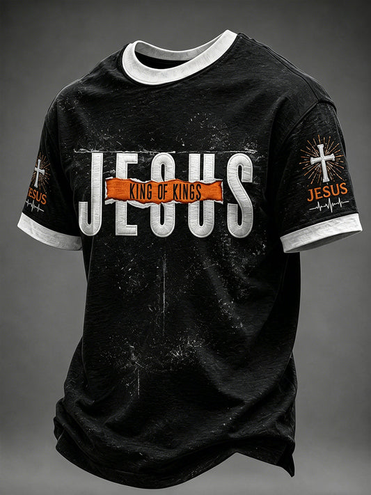 Men's Christian Jesus Cross Short Sleeve T-shirt