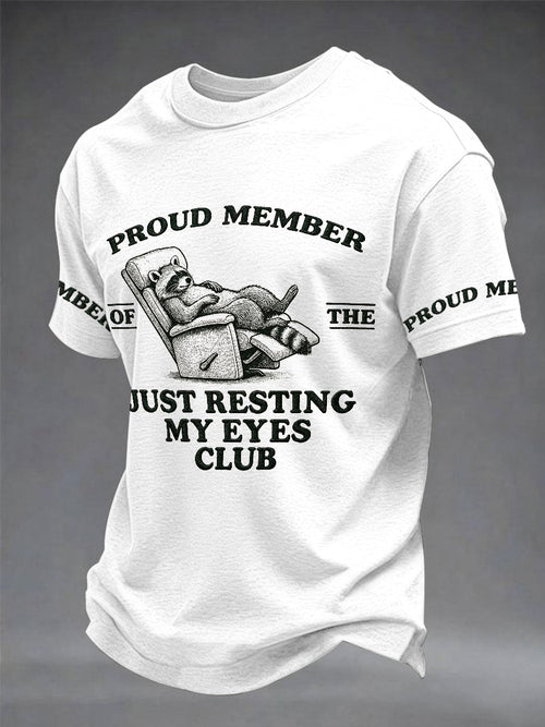 Men's “Just Resting My Eyes Club ” Father's Day Fun Casual T-shirt