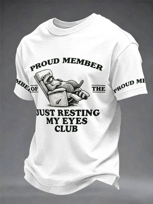 Men's “Just Resting My Eyes Club ” Father's Day Fun Casual T-shirt