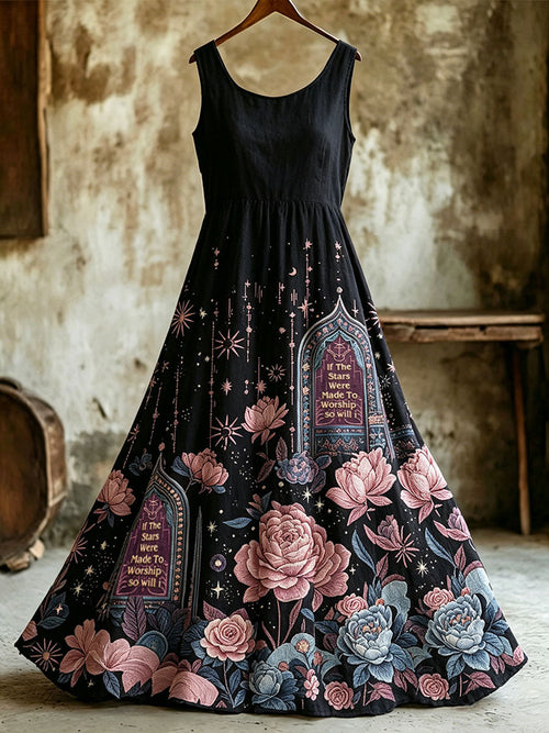 Women's 'if the stars were made to worship so will I' Christian Dress