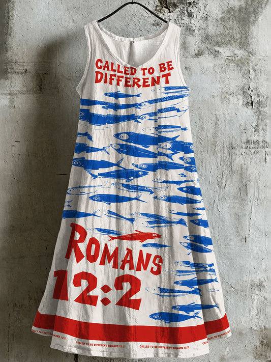 Women's Called To Be Different Chrisitan Cotton And Linen Dress