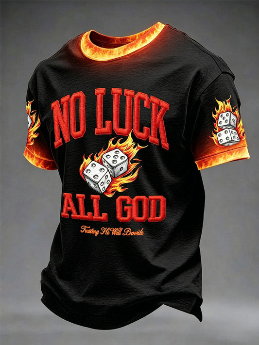 Men's “No Luck All God”Faith Casual Unisex T-Shirt