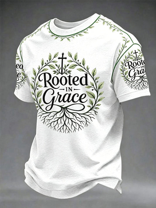 Men's “Rooted In Grace”Faith Casual Unisex T-Shirt