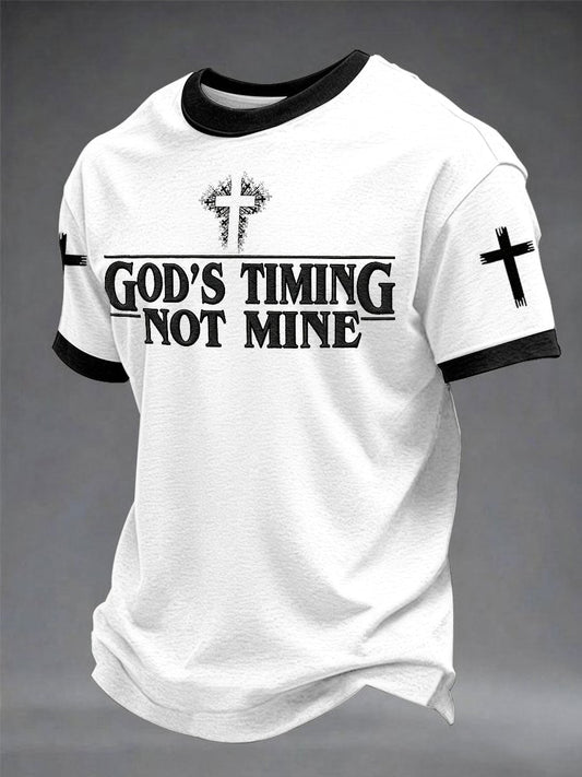 Men's “God’s Timing Not Mine”  Casual Unisex T-Shirt