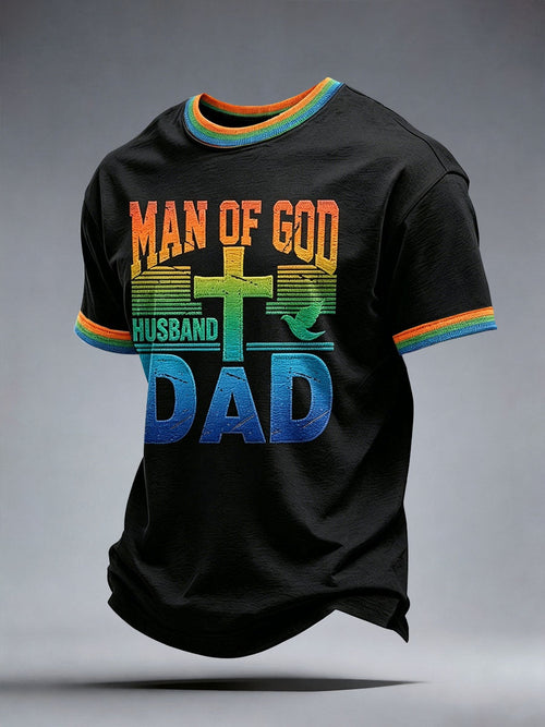 Men's Man Of God Husband Dad T-Shirt