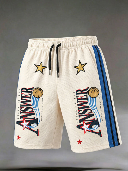 Men's 'Jesus is the answer delight in God's grace' shorts
