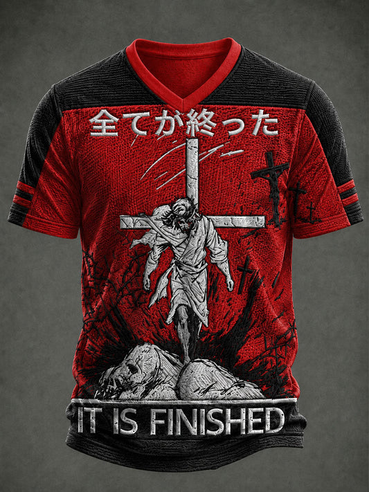 Men's It Is Finished Christian Mesh Jersey