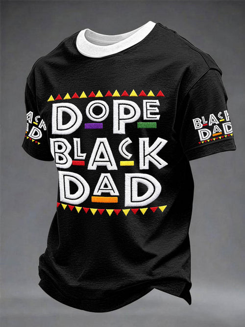 Men's “Dope Black Dad” Father's Day Fun Casual T-shirt
