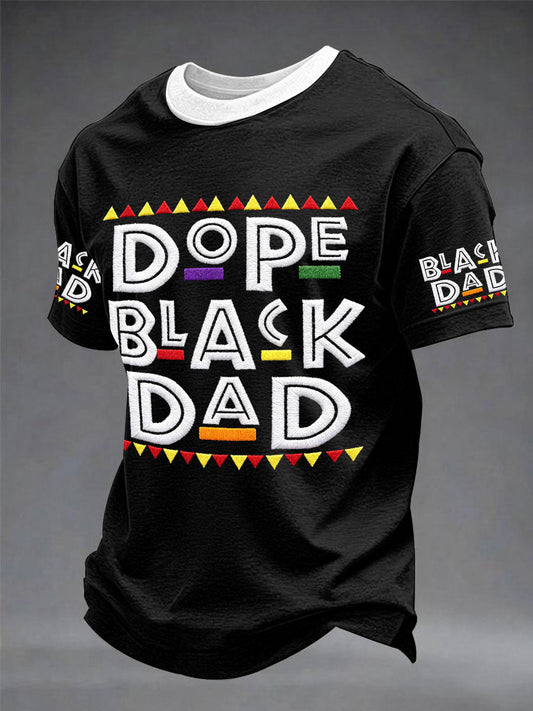 Men's “Dope Black Dad” Father's Day Fun Casual T-shirt