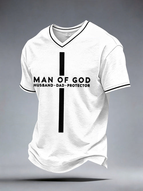 Men's Man of God V-Neck T-Shirt