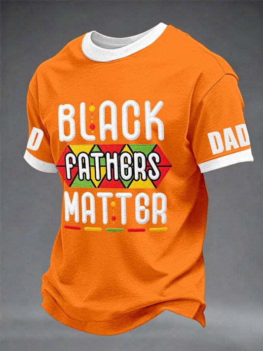 Men's “Black Fathers Matter” Father's Day Fun Casual T-shirt