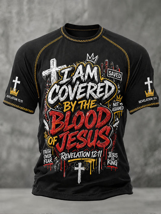 Men's 'I am covered by the blood of Jesus' T-shirts