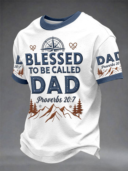 Men's“Blessed To Be Called Dad” Father's Day Fun Casual Unisex T-shirt