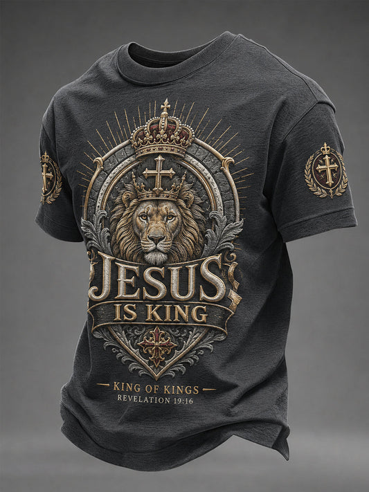 Men's Faith Over Fear Print Casual Tee