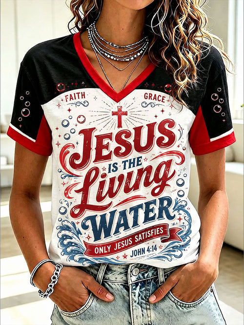 Women's Jesus Is The Living Water Short-sleeved T-shirt