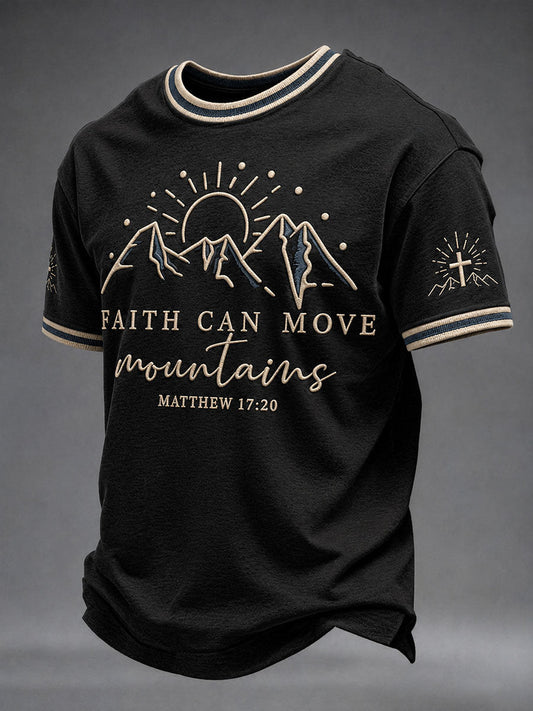 Men's Faith Can Move Mountains Short Sleeves T-shirt