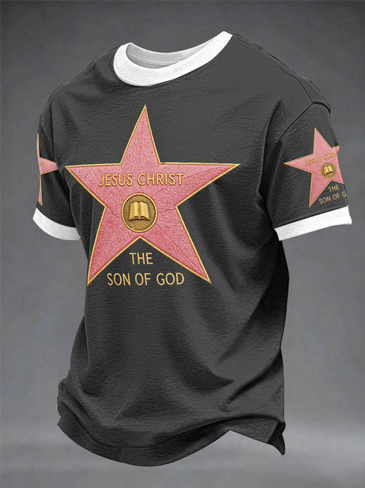 Men's Jesus Christ Son Of God Hollywood Walk of Fame Print Casual Unisex T-shirt