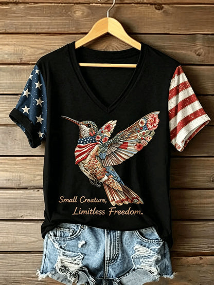 Women's Small Creature Limitless Freedom Short-sleeved T-shirt