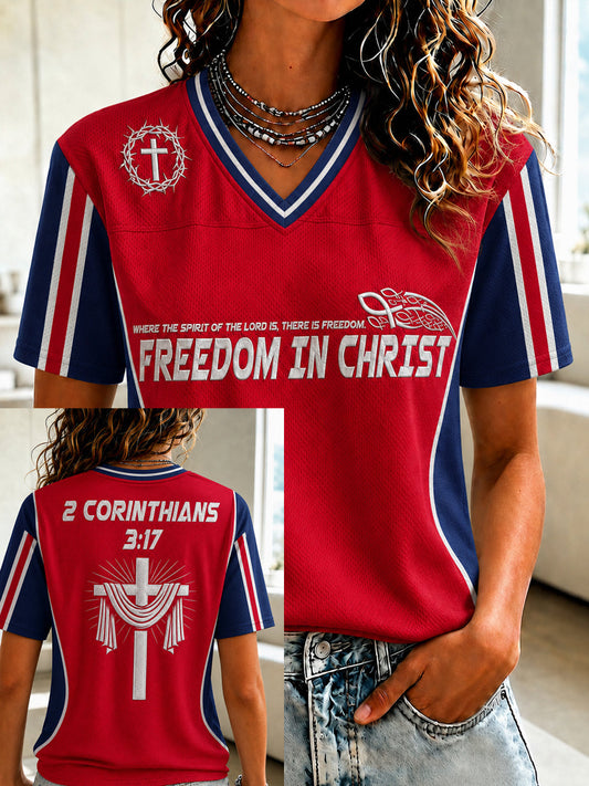 Women's Christian Freedom In Christ Short Sleeve T-shirt