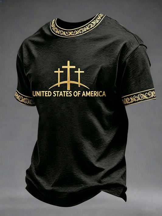 Men's Faith Print Casual T-shirt