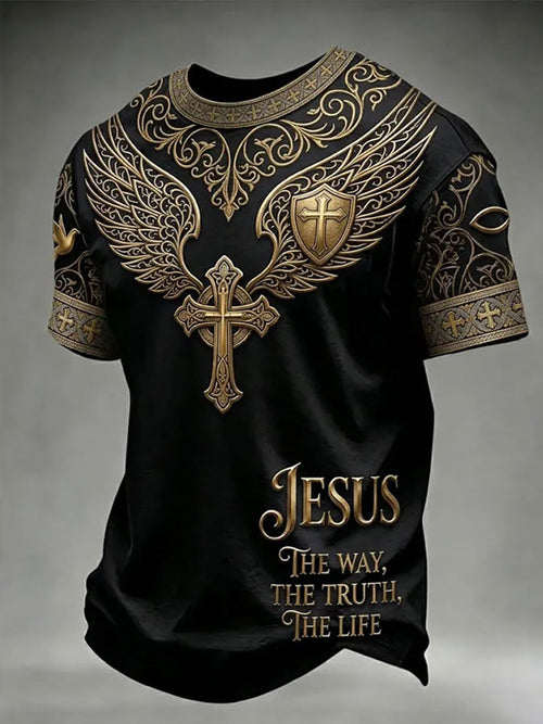 Men's The Way The Truth And The Life Printed Casual T-Shirt