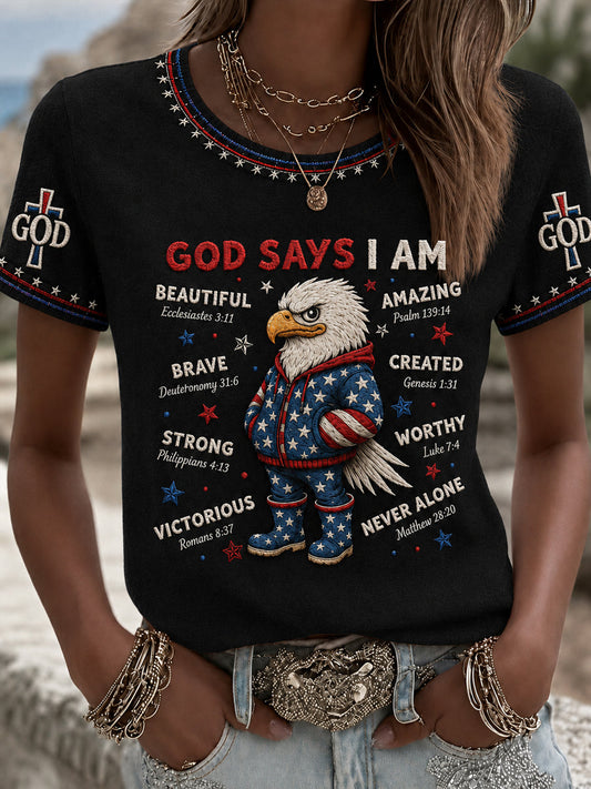 Women's Christian God Says Short Sleeve T-shirt