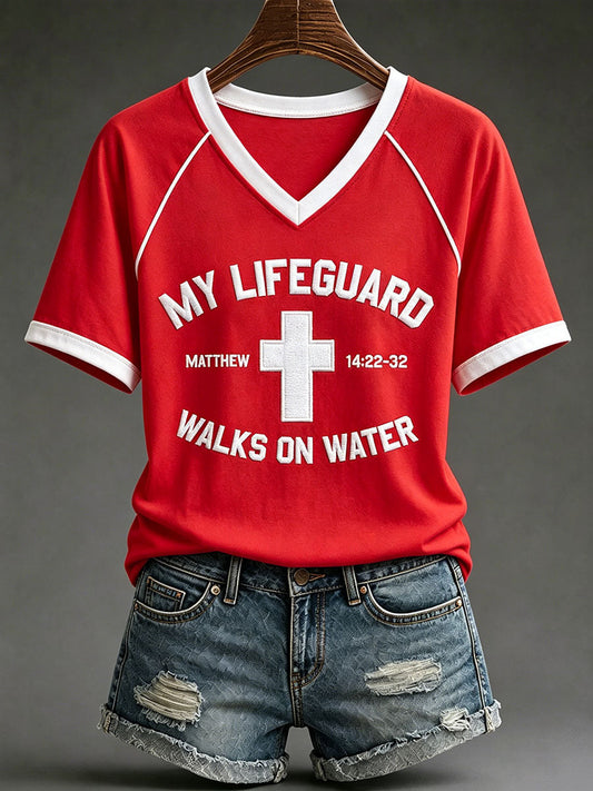 Women's Faith Print Casual T-Shirt