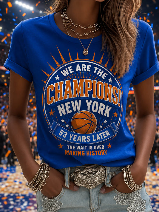 Women's Gift For Basketball Fans Print Casual Tee