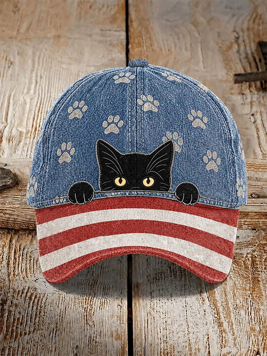 Cat Print Casual Unisex Cap