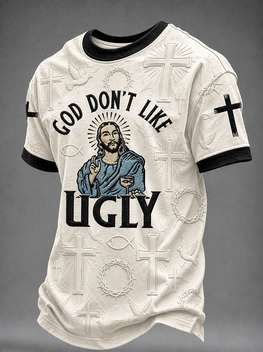 Men's “God Don't Like Ugly”Faith Casual Unisex T-shirt