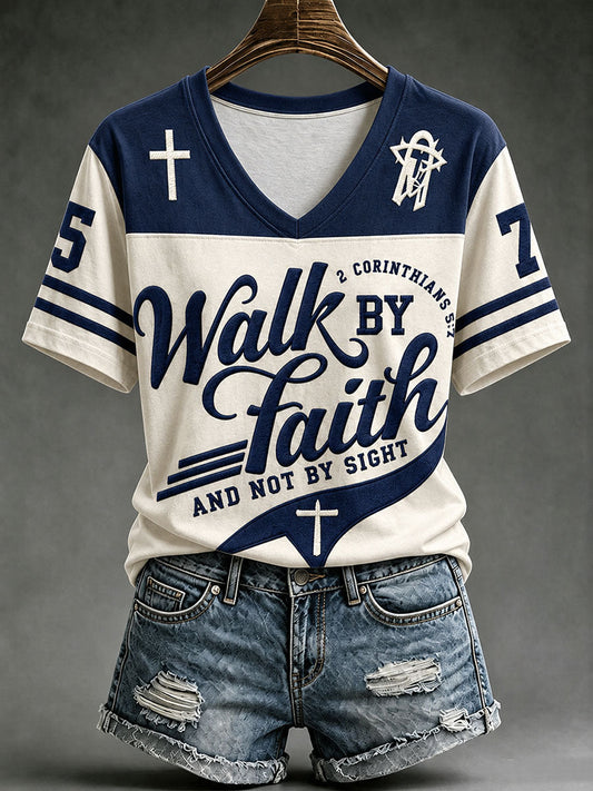 Women's Walk By Faith And Not By Sight Short-sleeved T-shirt