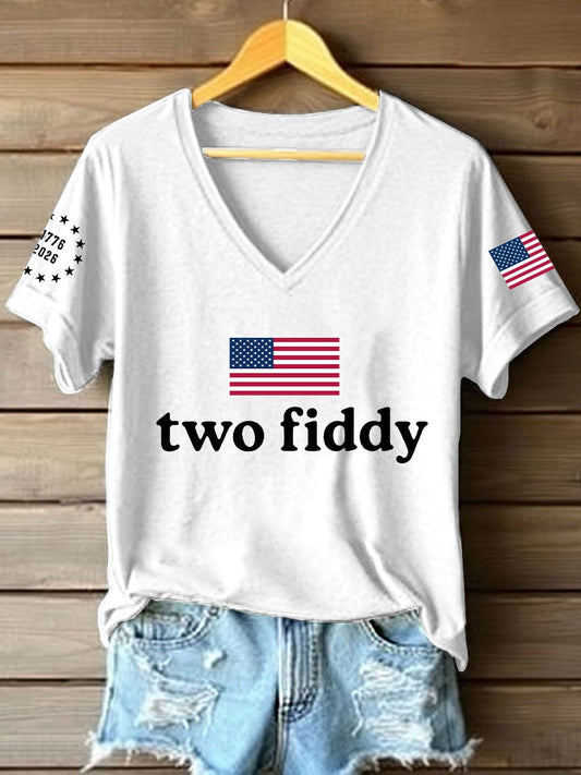 Women's Two Fiddy Print T-Shirt