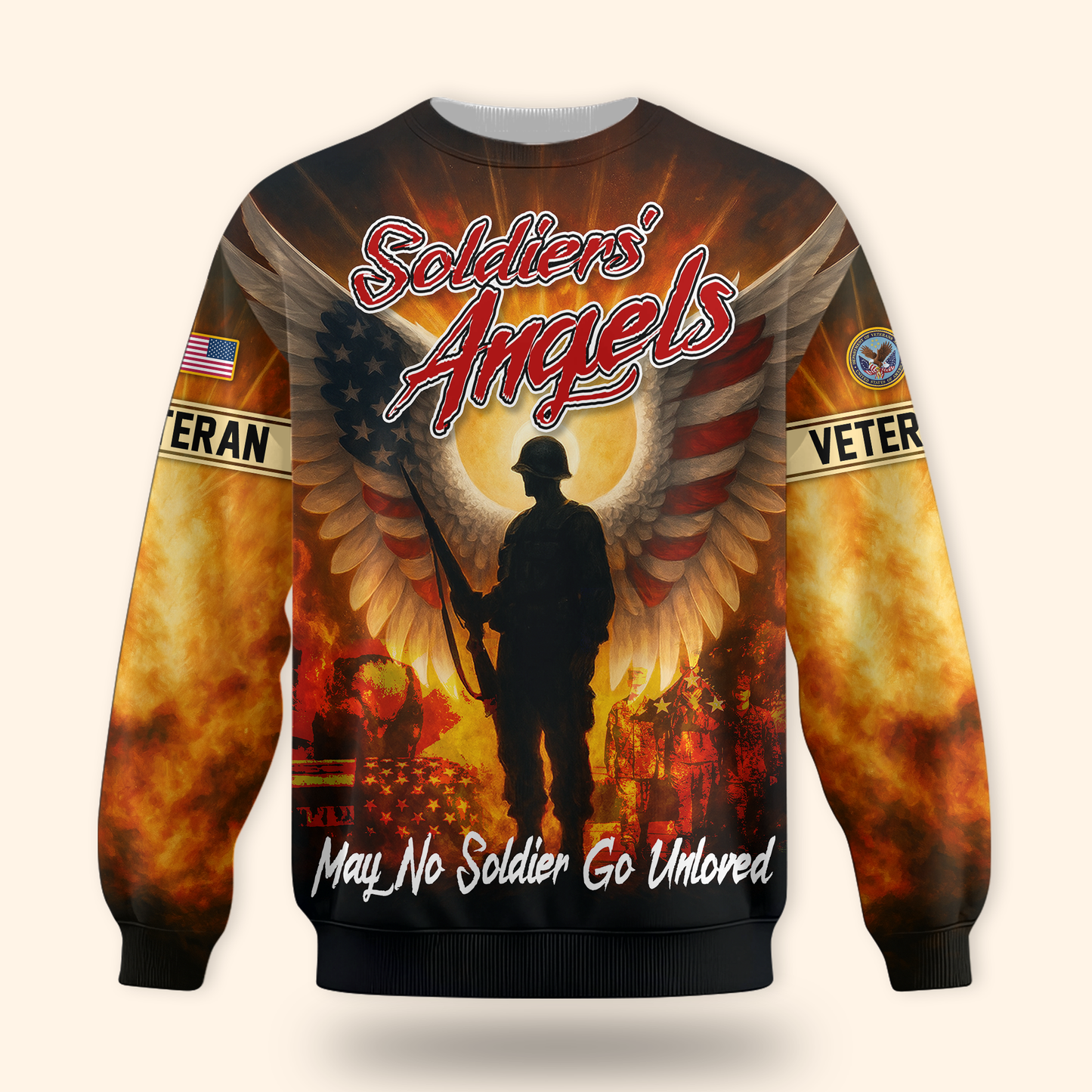 U.S. Veteran Hoodie – Eagle Design, Patriotic American Flag Zip Up MH2526