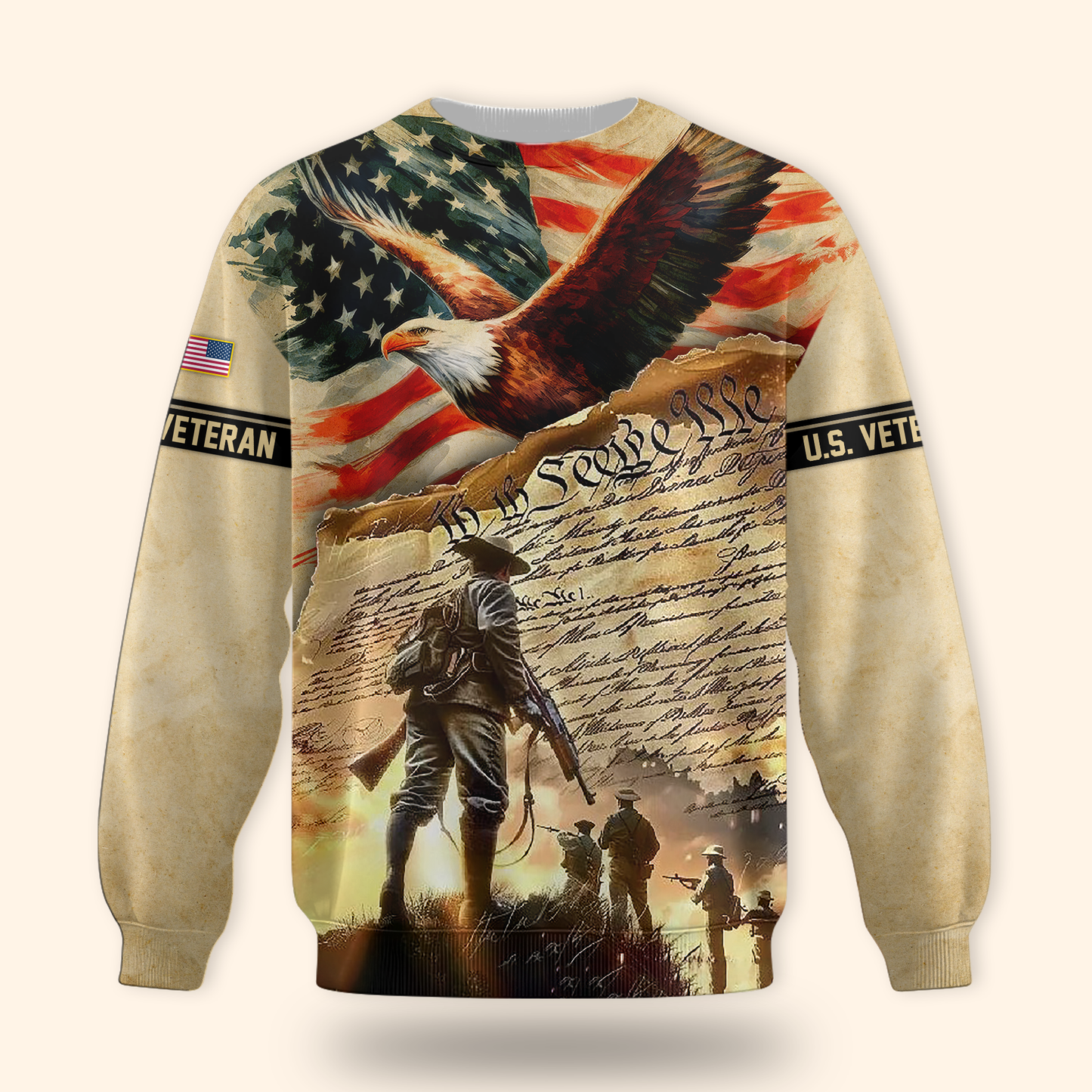 U.S. Veteran Hoodie – We The People American Eagle Zip Up