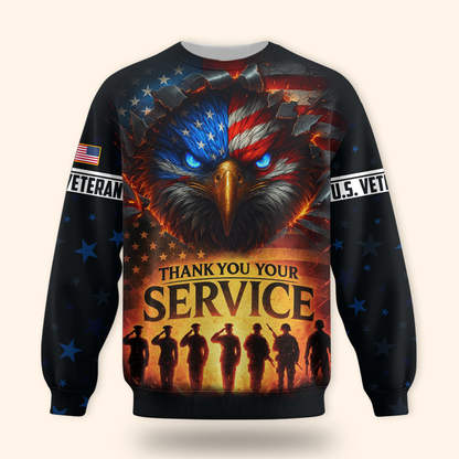 American Eagle Hoodie – Thank You For Your Service Veteran Gift