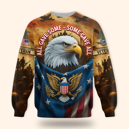 U.S. Veteran Hoodie – Eagle Design, Patriotic American Flag Zip Up MH2533