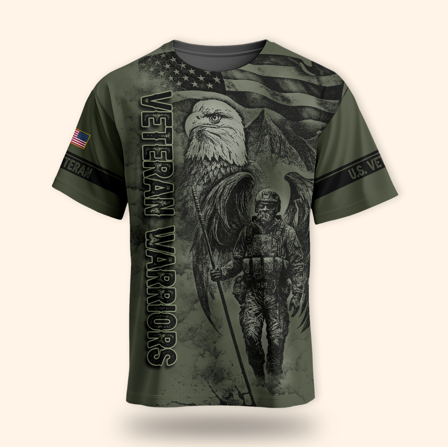 U.S. Veteran Hoodie – Veteran Warriors Military Eagle Zip Up