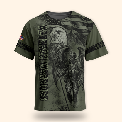 U.S. Veteran Hoodie – Veteran Warriors Military Eagle Zip Up