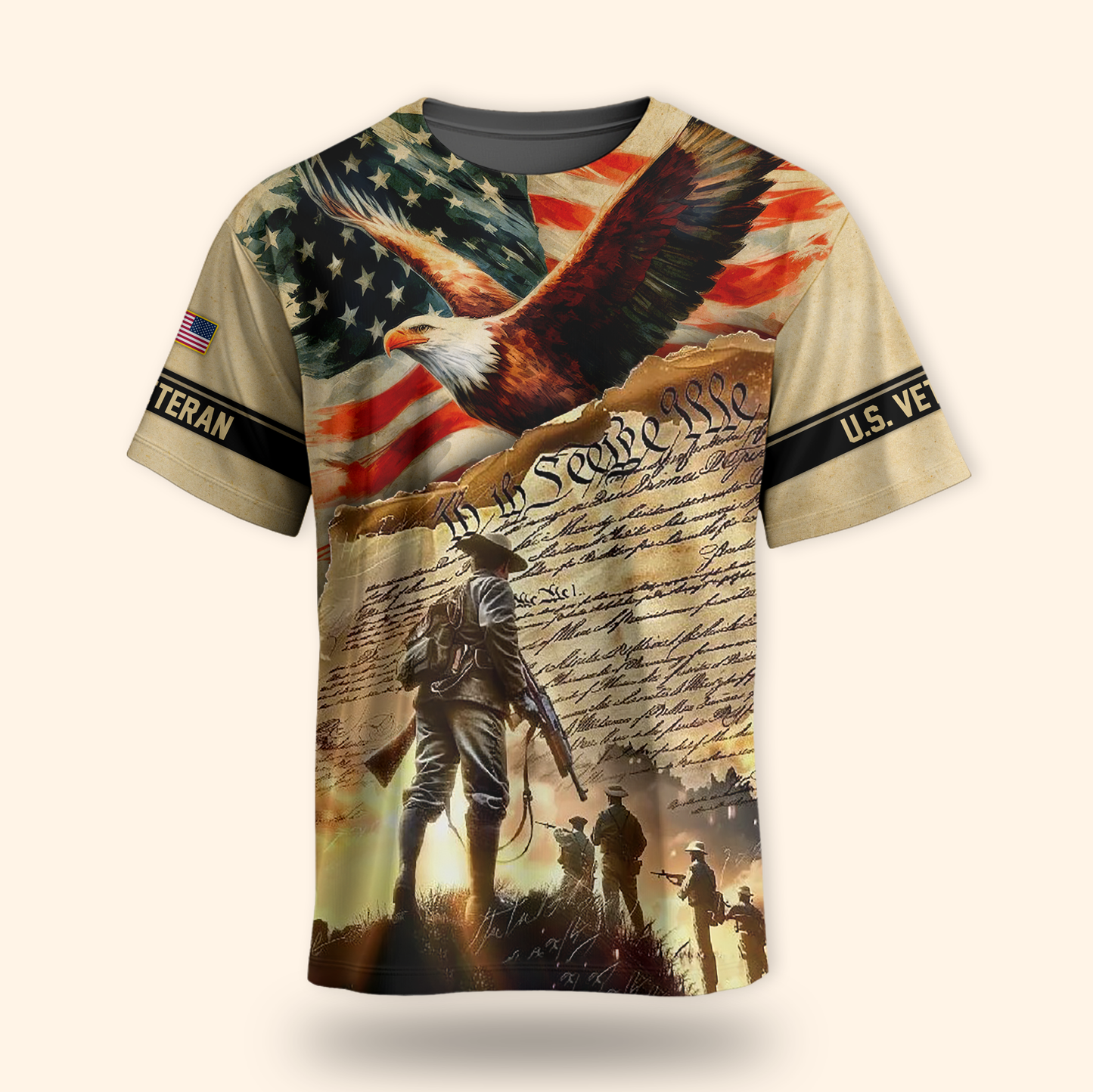 U.S. Veteran Hoodie – We The People American Eagle Zip Up