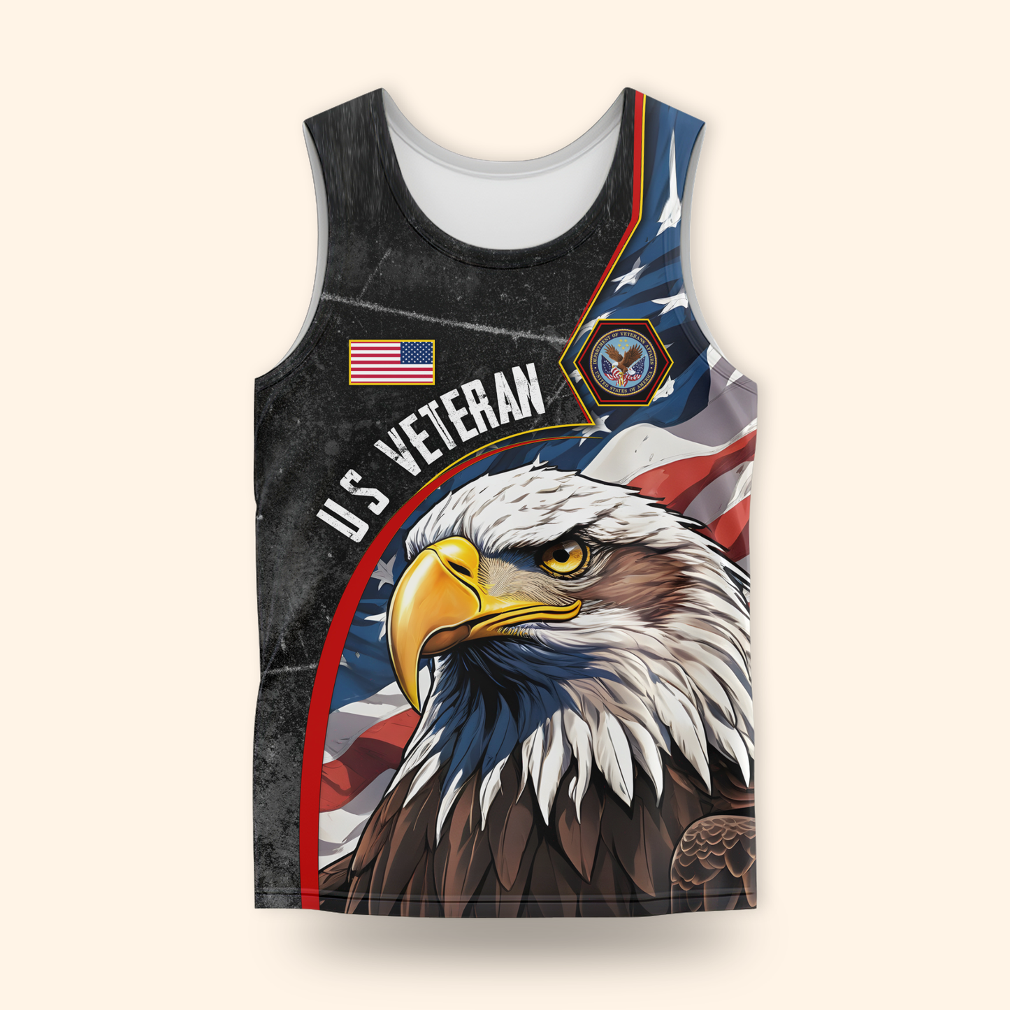 U.S. Veteran Hoodie – Eagle Design, Patriotic American Flag Zip Up MH2534