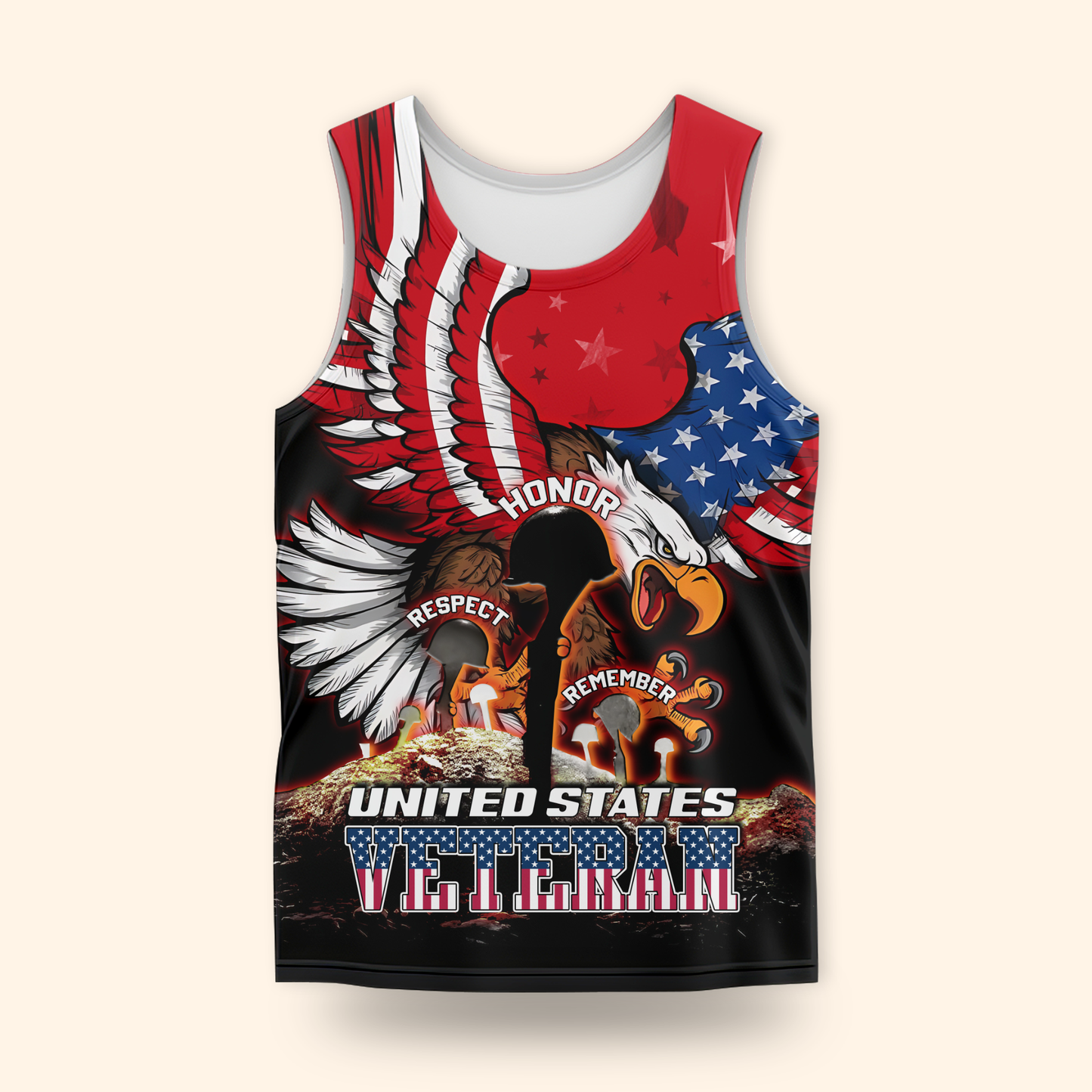 U.S. Veteran Hoodie – Honor Respect Remember Patriotic Zip Up Jacket