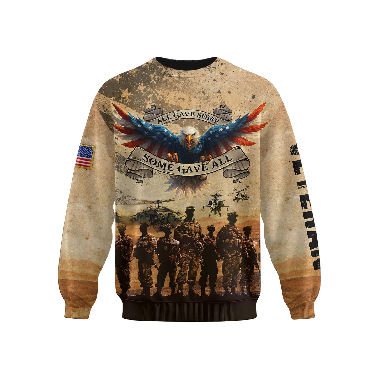All Gave Some Some Gave All Hoodie – Patriotic U.S. Veteran Military Zip Up Hoodie